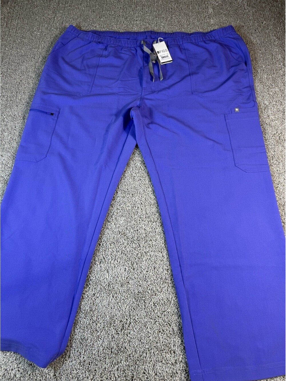 NWT Figs Scrubs Men Pants Size 6XLR Cairo Cargo Scrub Blue 4226